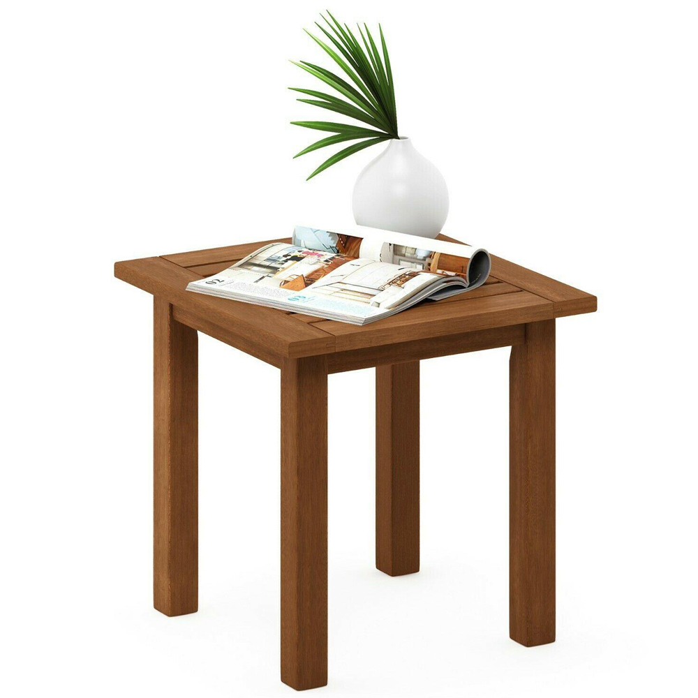 Walplus Tioman Natural Hardwood End Table Image 4