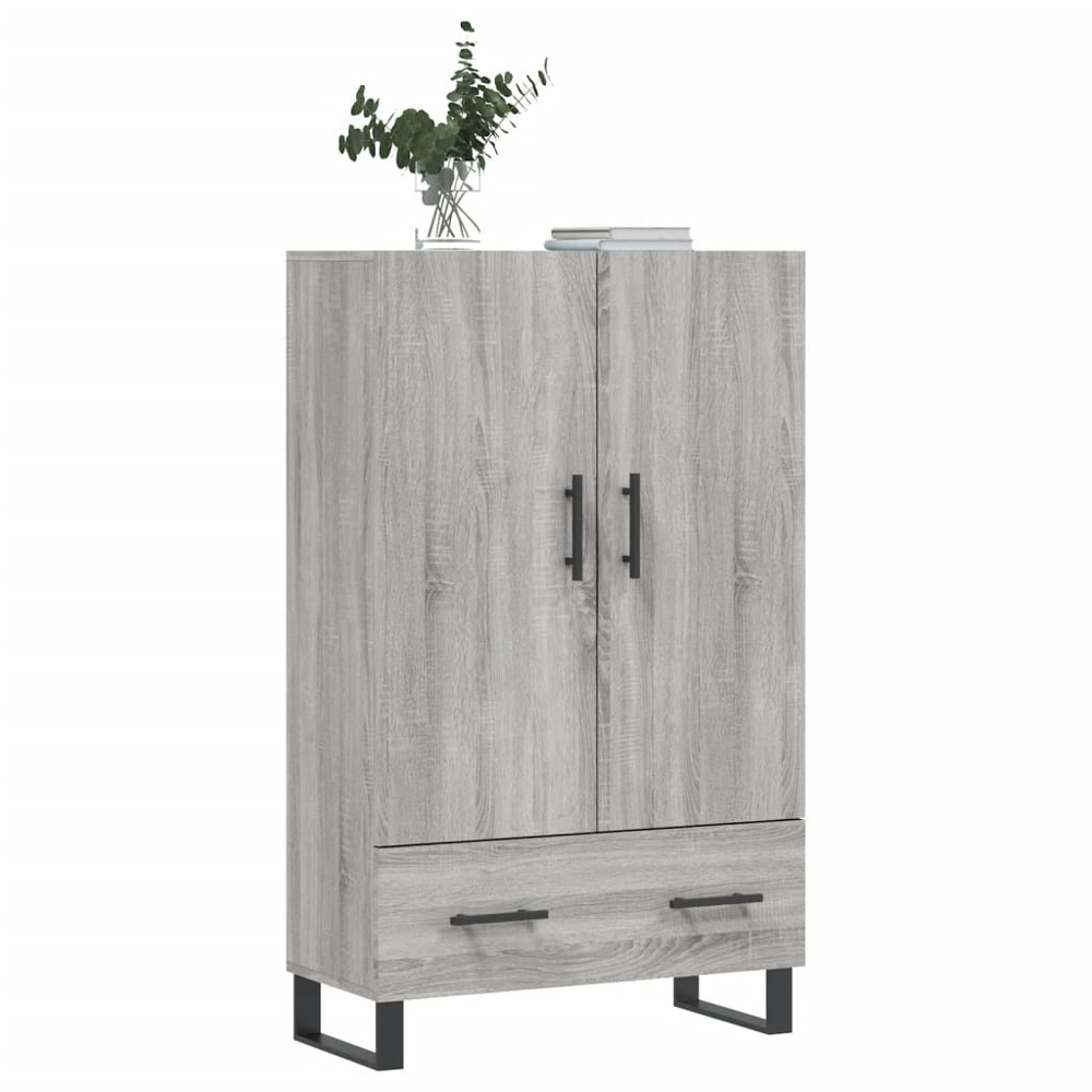 vidaXL 2 Door Single Drawer Grey Sonoma Highboard Image 3