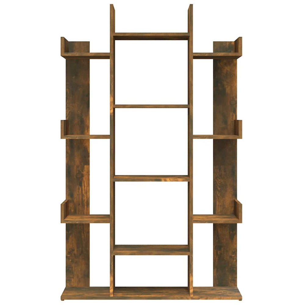 vidaXL 13 Shelf Smoked Oak Bookcase Image 3