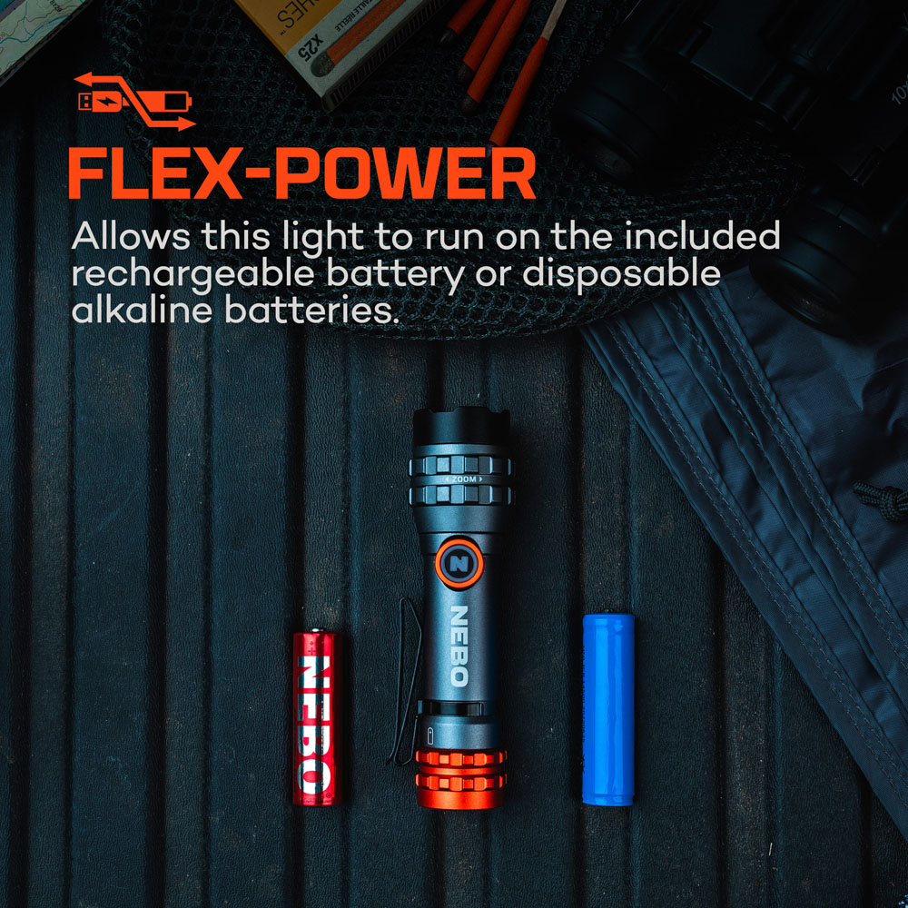 Nebo Davinci 450L Flex 450 Lumens Rechargeable Pocket Torch with 6x Zoom and Magnetic Base Image 7