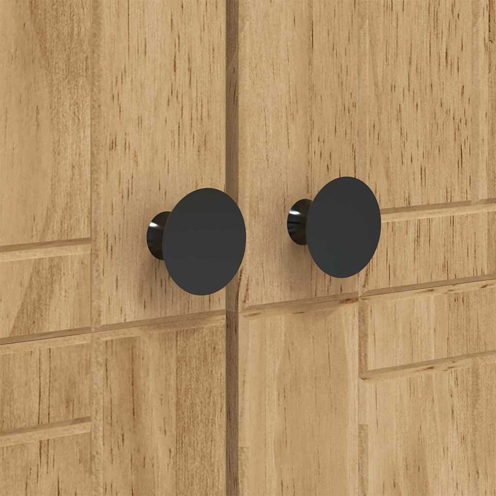 vidaXL Bodo 2 Door Grey Solid Pine Wood Wardrobe Image 5