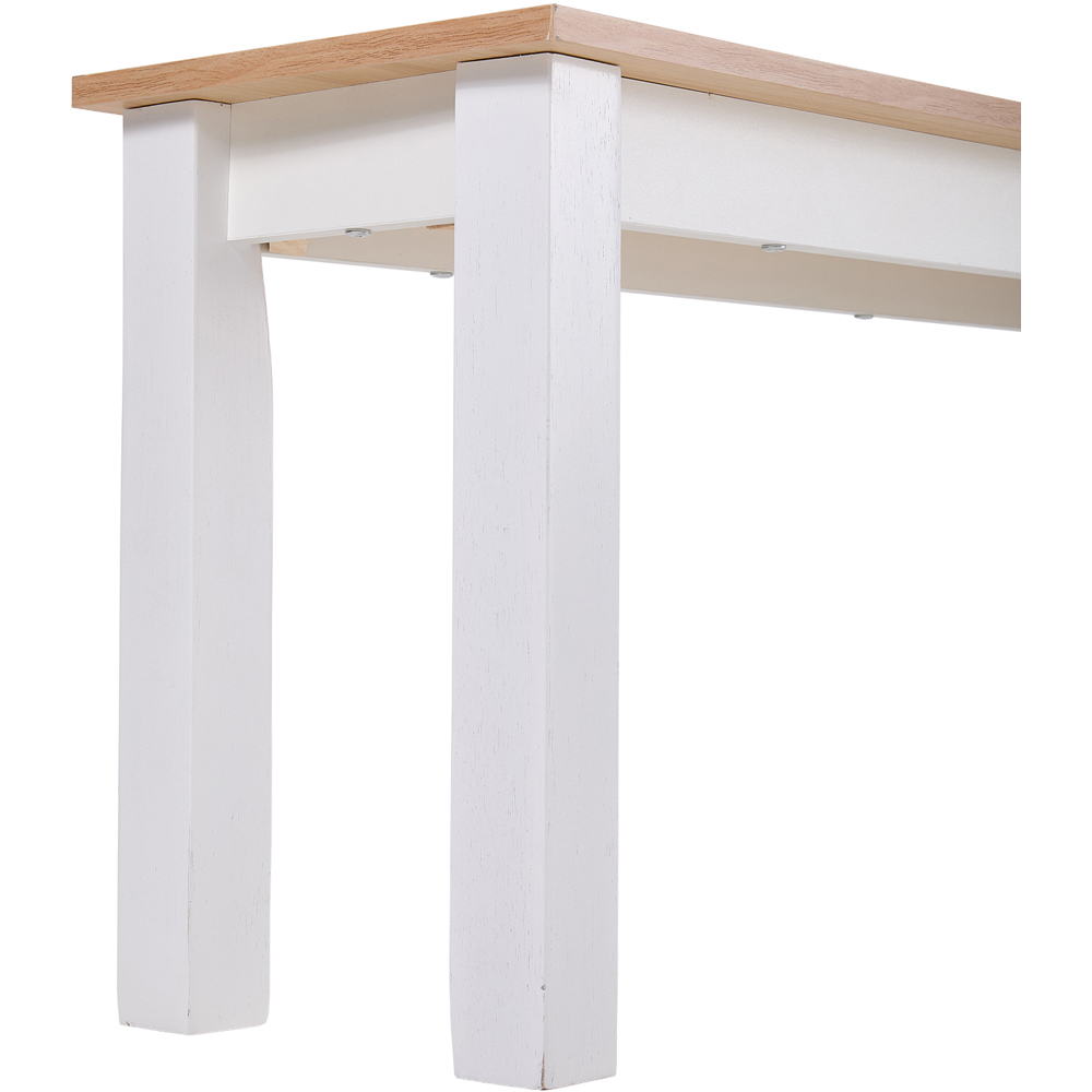 Living and Home Natural Wood Grain Bench with Pine Legs Image 5