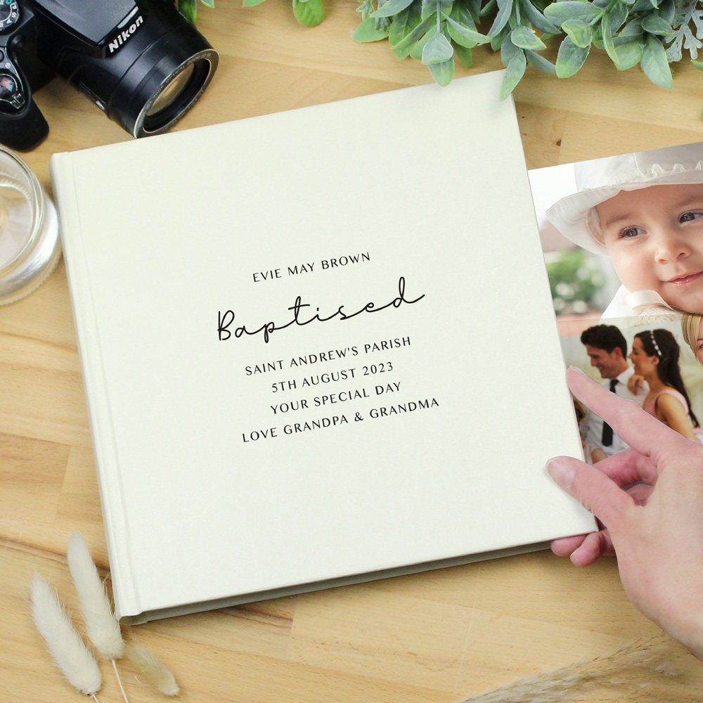 Personalised Memento Personalised Free Text Square Photo Album Image 3