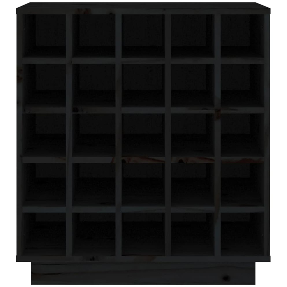 vidaXL 25 Bottle Black Freestanding Wine Cabinet Image 4
