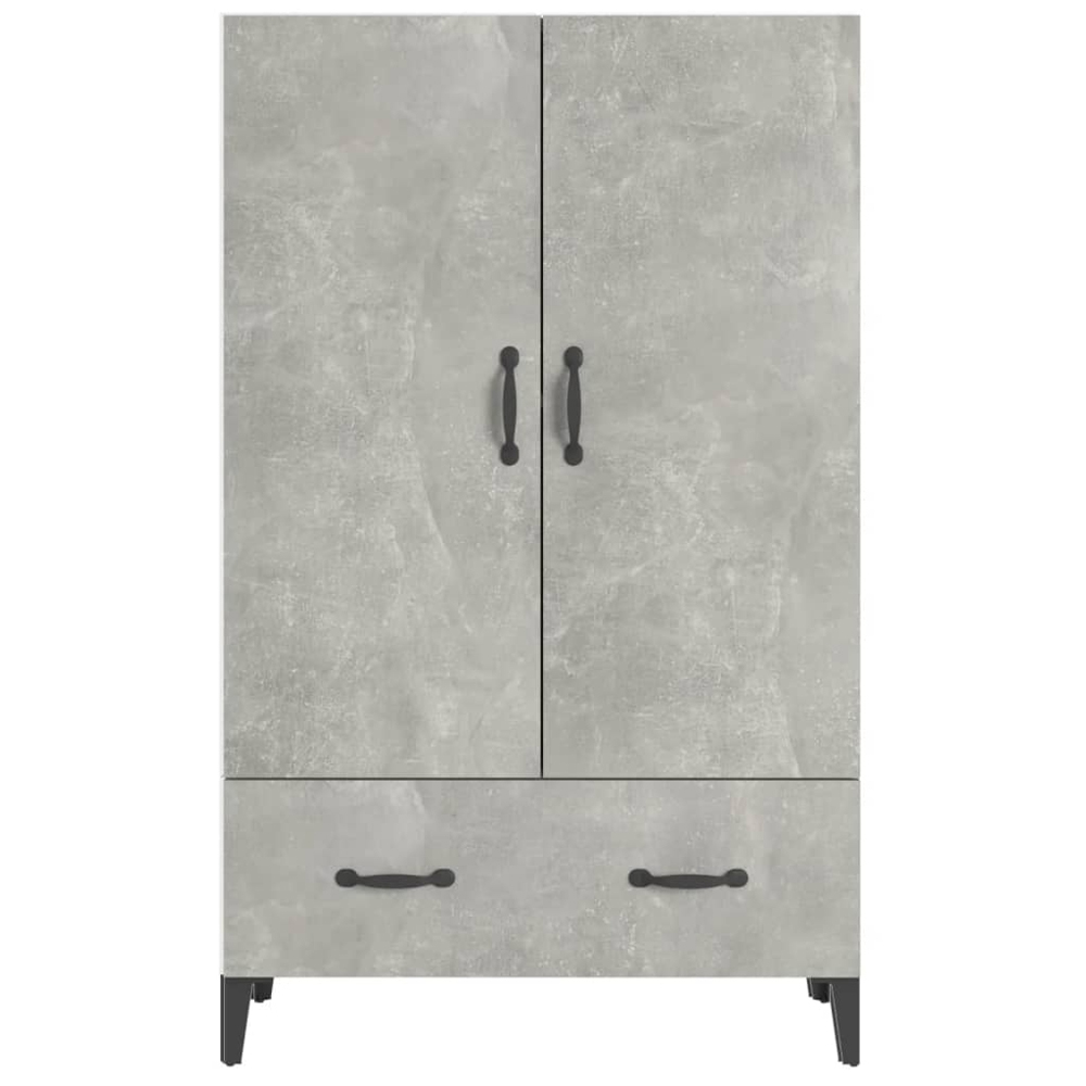 vidaXL 2 Door Single Drawer Concrete Grey Highboard Image 5