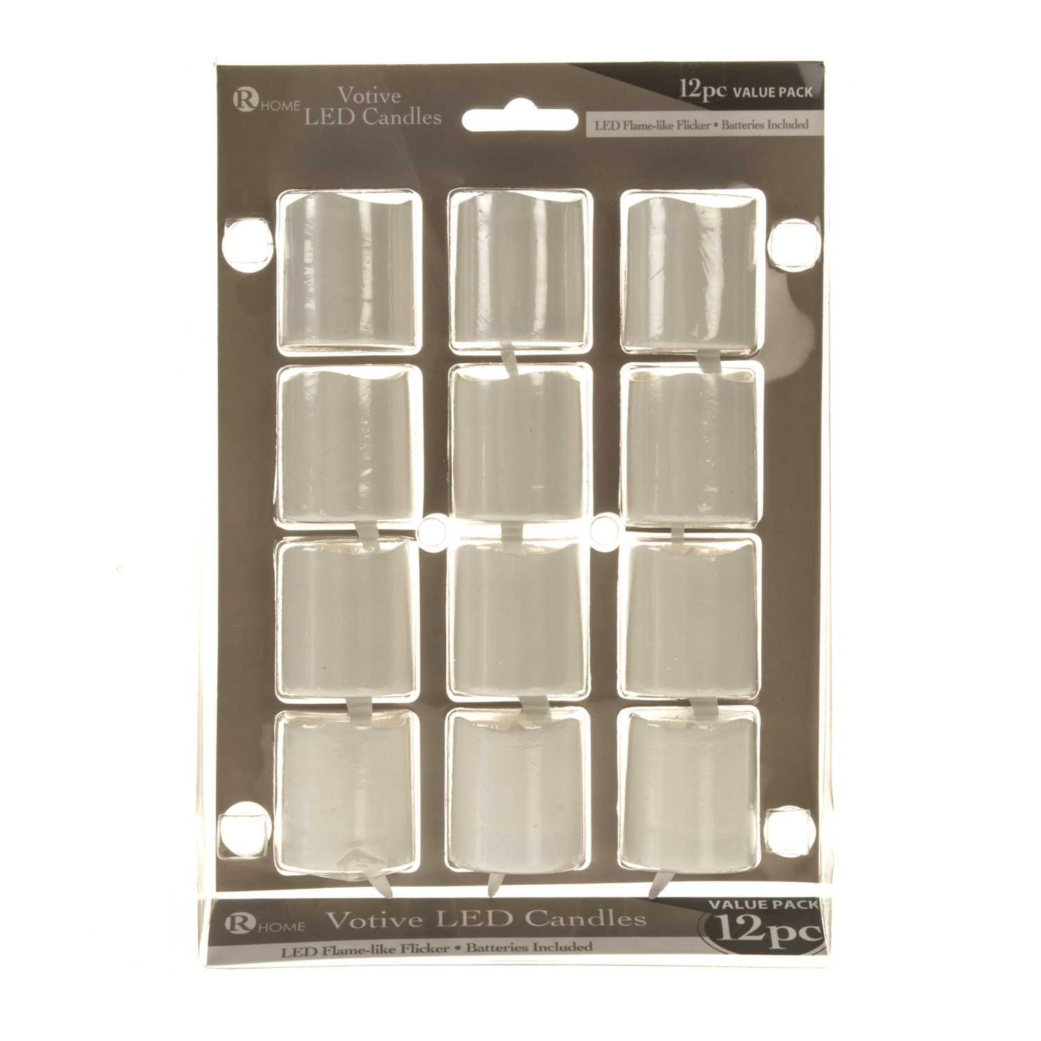 R Home White Flameless LED Candles 12 Pack Image