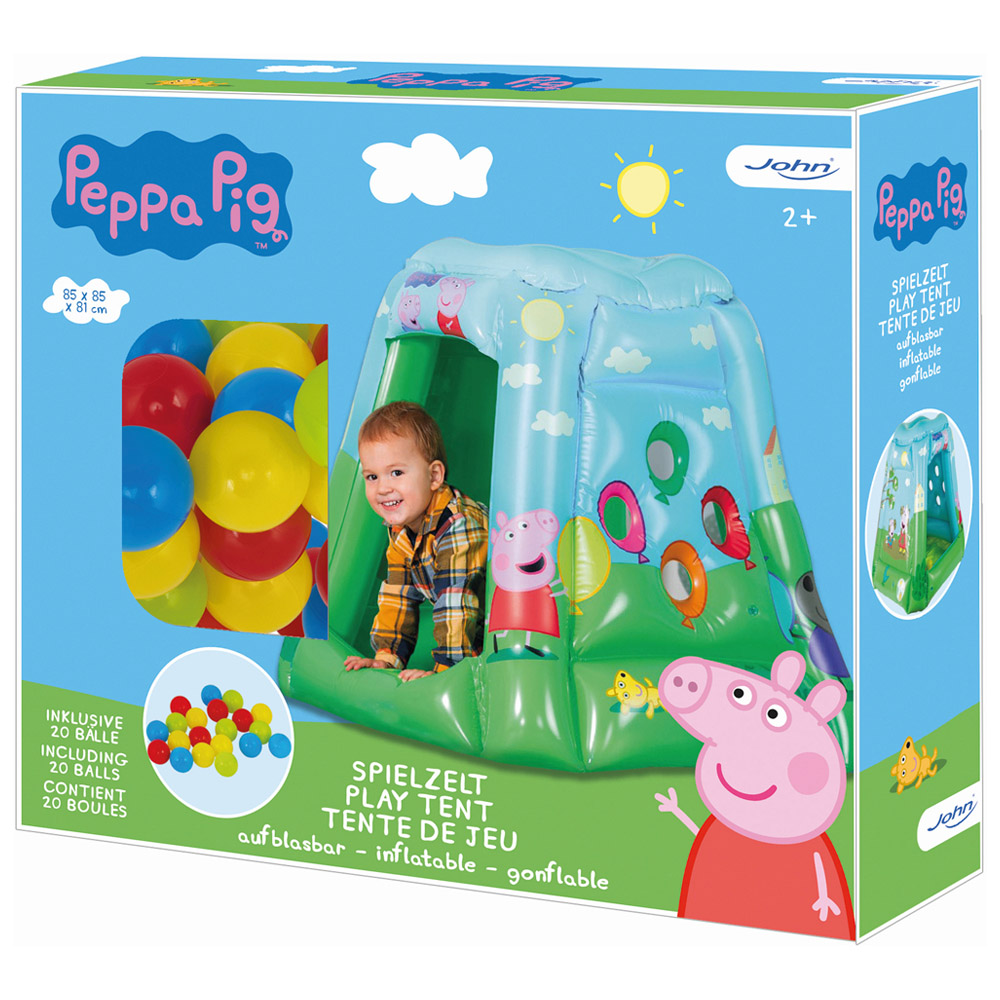 Peppa Pig Inflatable Play Tent Ball Pit With 20 Ba Image 2