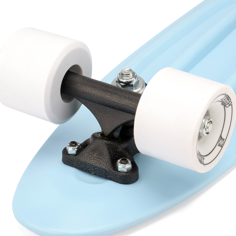 Xootz 22 inch Pastel Blue Kids Retro Plastic Cruiser Skateboard Image 6