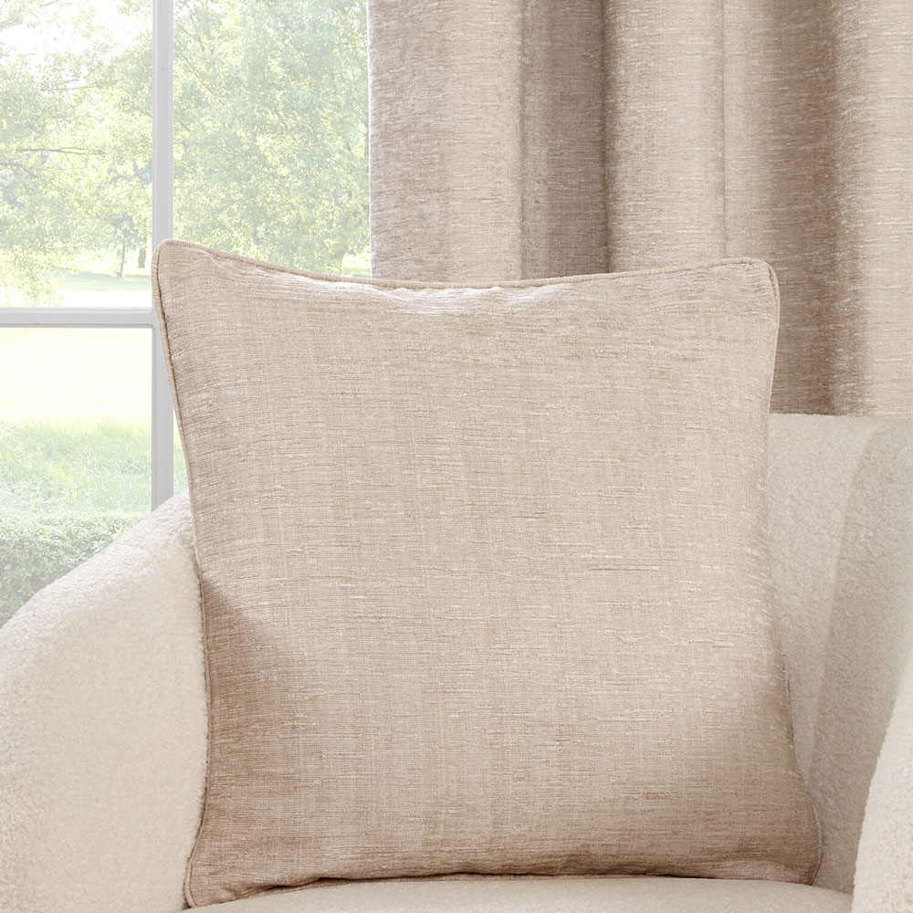 Delphine Chenille Cushion Ivory Image 2