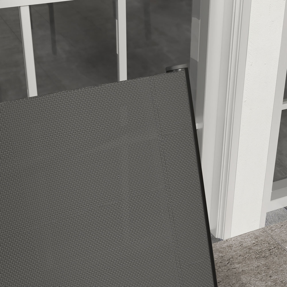 Outsunny Steel 4 Seater Square Garden Dining Set Grey Image 3