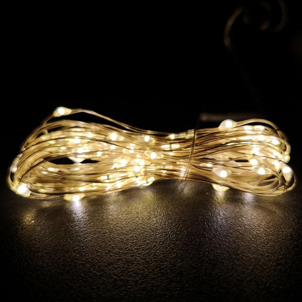 Premier MicroBrights 200 Warm White LED Pin Wire Micro String Light 10m Image 1