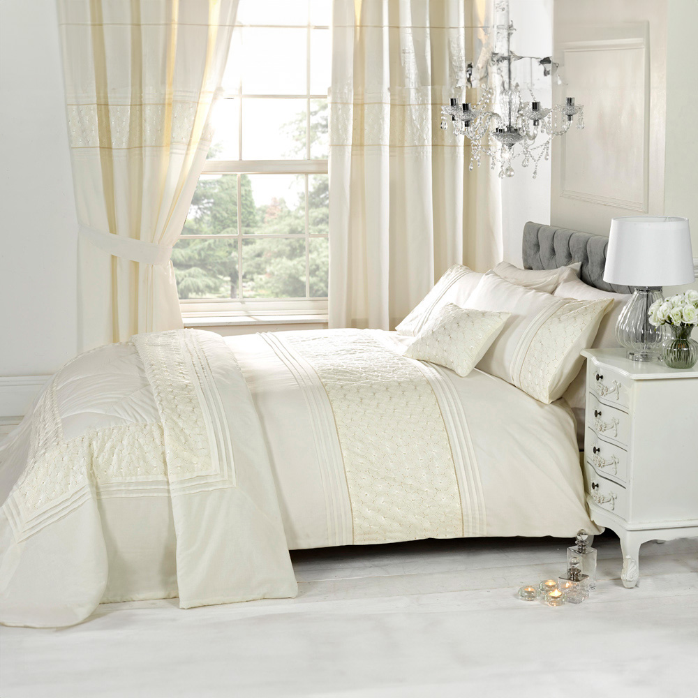 Rapport Home Everdean Double Cream Duvet Set Image 1