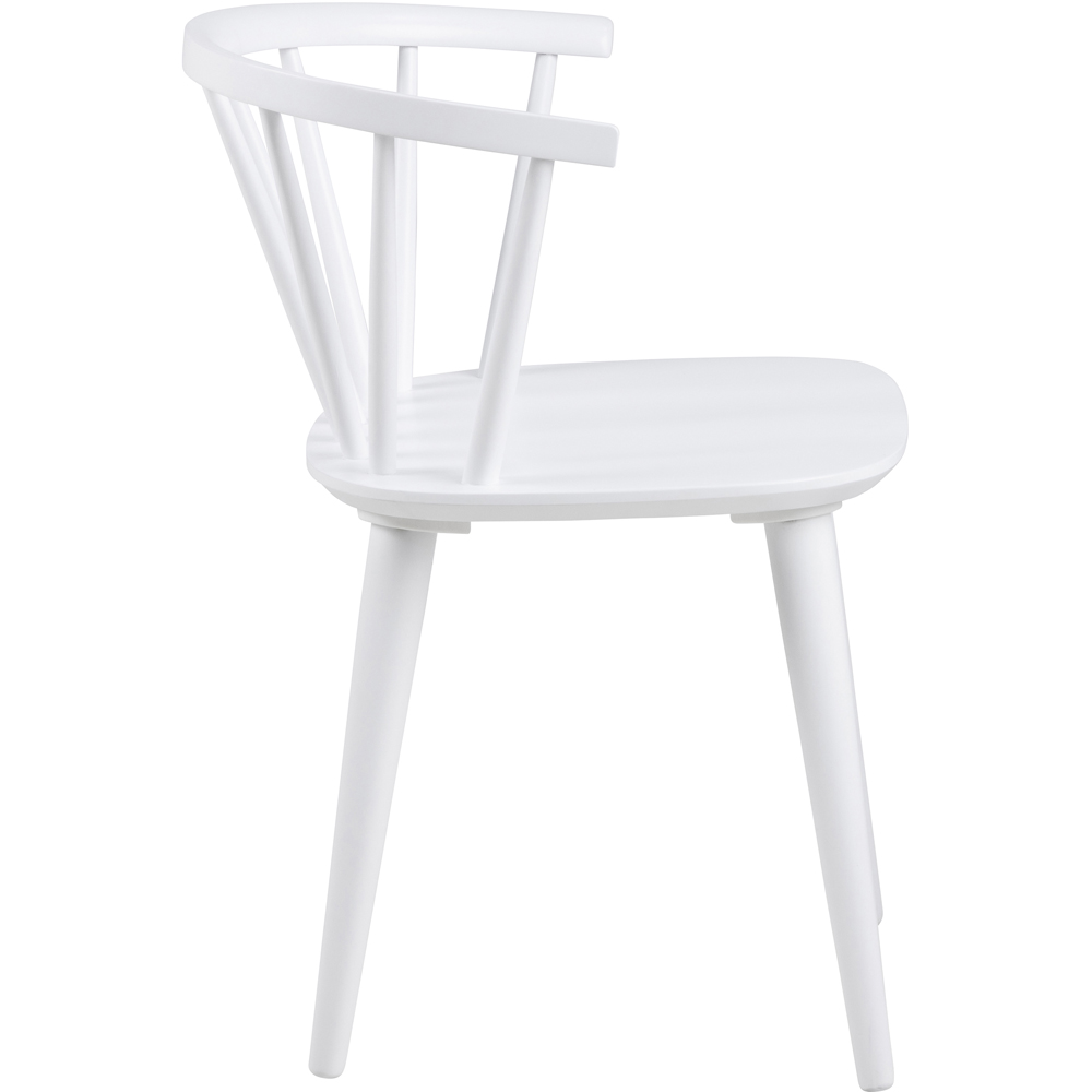 Florence Ida Set of 2 White Dining Chair Image 3