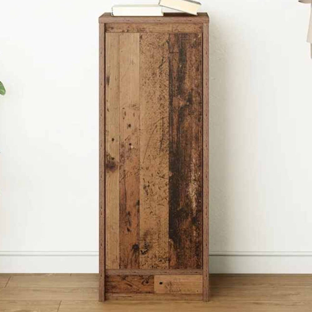 vidaXL Single Door Smoked Oak Sideboard Image 1