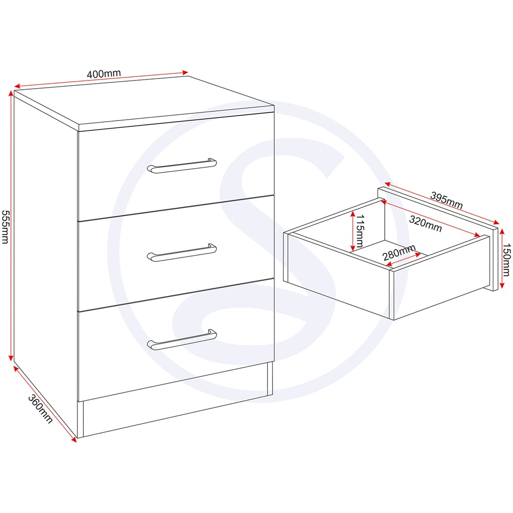 Seconique Dakota 2 Door Wardrobe Oak Effect Bedroom Furniture Set Image 9