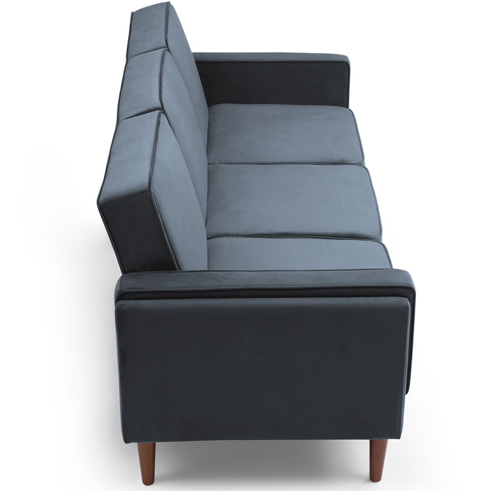 Asher 3 Seater Ink Velvet Sofa Bed Image 9