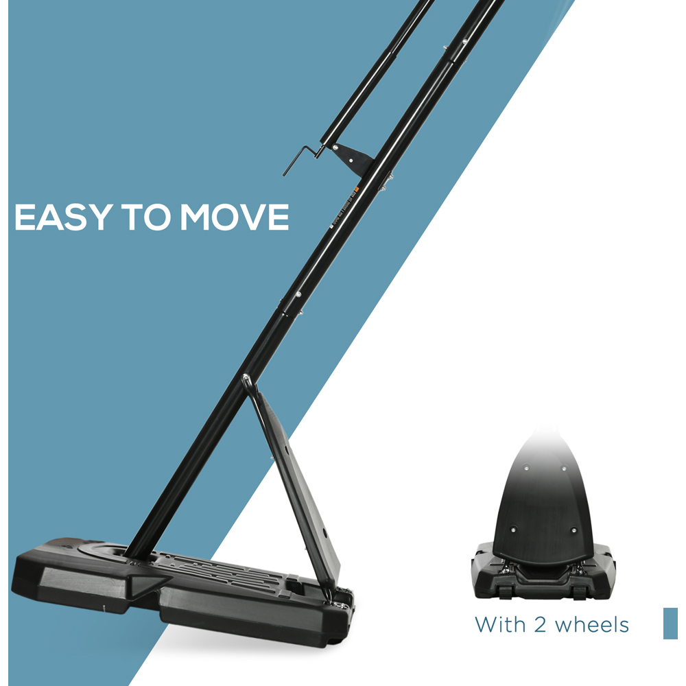 SPORTNOW Black Height Adjustable Basketball Hoop Stand with Weighted Base 290-350cm Image 6