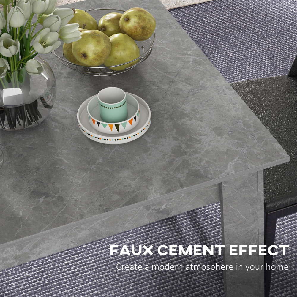 Portland 2 Seater Faux Cement Effect Square Dining Table Image 5
