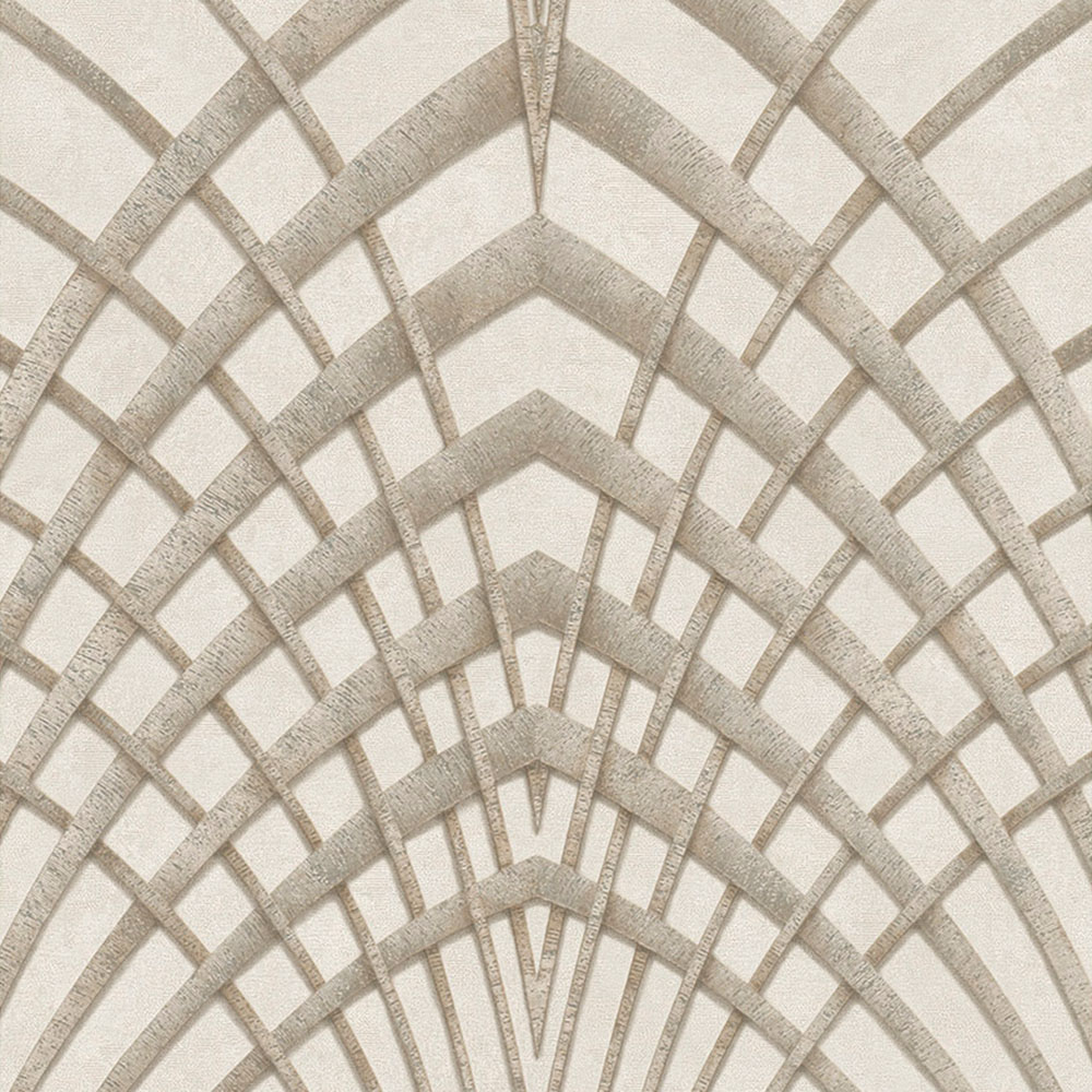 Galerie Avalon Pointed Arches Muted Gold Wallpaper Image 1
