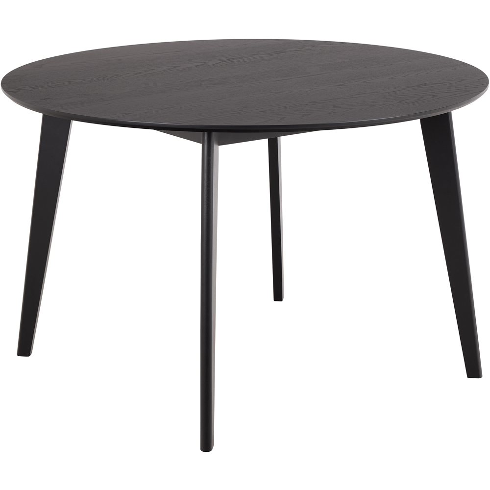 Florence Roxby 4 Seater Matt Black Round Dining Table Image 2