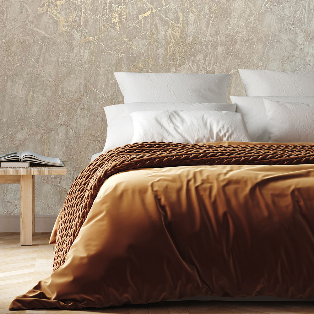 Rasch Enzo Marble Taupe Wallpaper Image 5