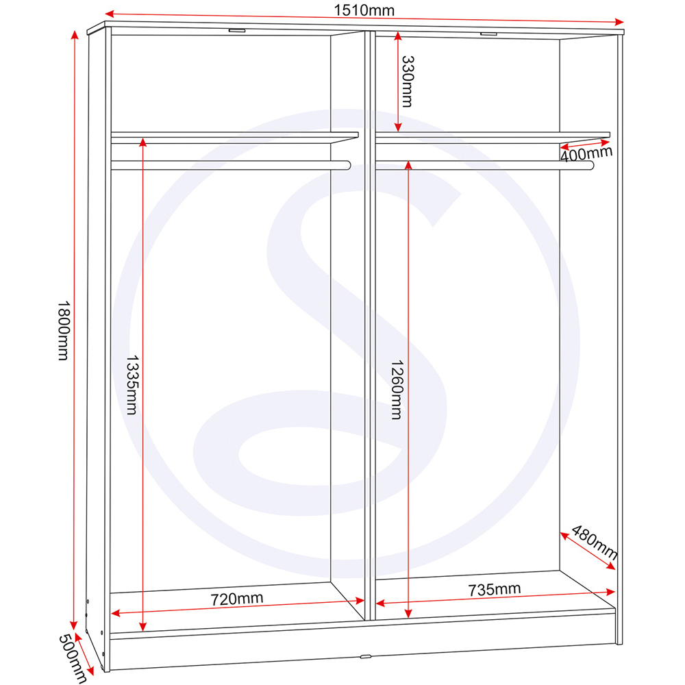 Seconique Malvern 4 Door Wardrobe Urban Snow Bedroom Furniture Set Image 9