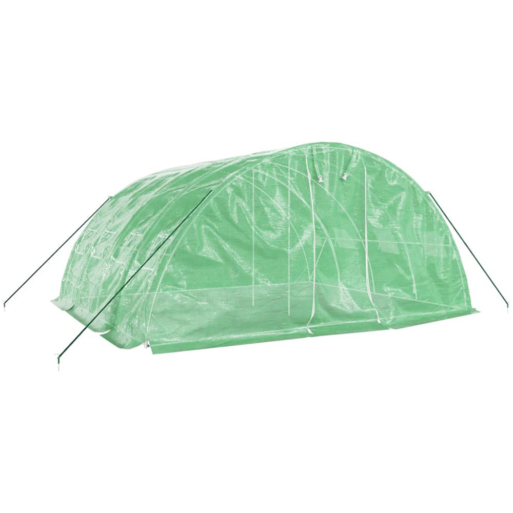 vidaXL Green Polyethylene Galvanised Steel Frame 16 x 13.1ft Greenhouse Image 3