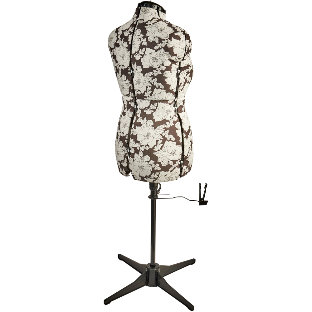Sewing Online 5901B Grey Floral Hollyhock Adjustable 8-Part Dressmakers Dummy with Hem Marker Medium Image 3