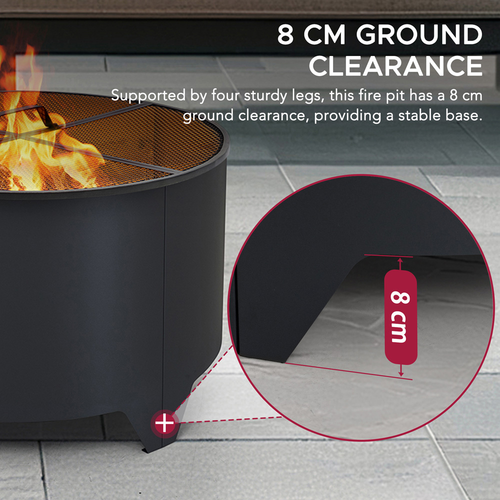 Sunjoy 51 x 51cm Outdoor Steel Fire Pit with Fire Poker Image 7