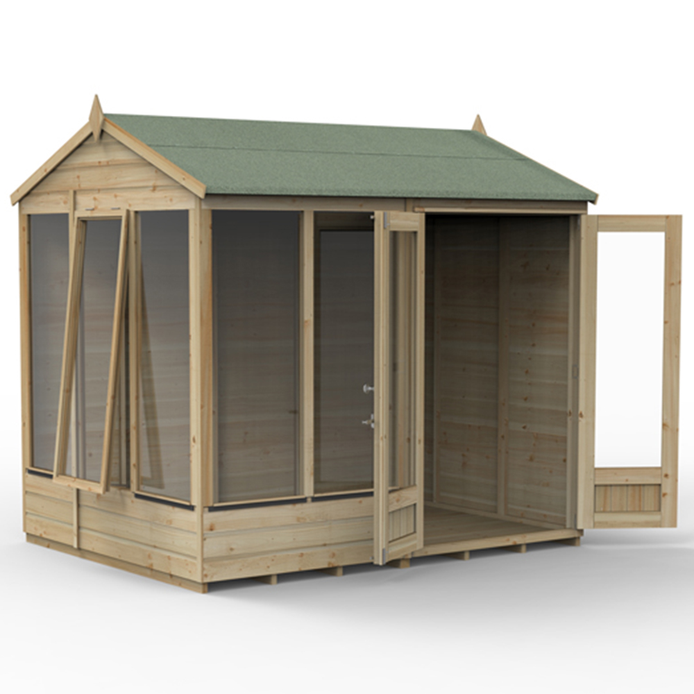 Forest Garden Beckwood 8 x 6ft Single Opening Reverse Apex Summerhouse Image 3