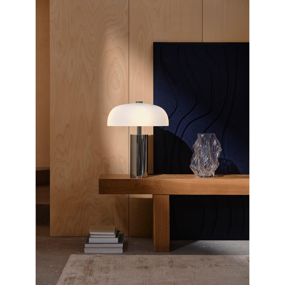 Nordlux Gabrielle Opal Shade Chrome Table Lamp Image 7
