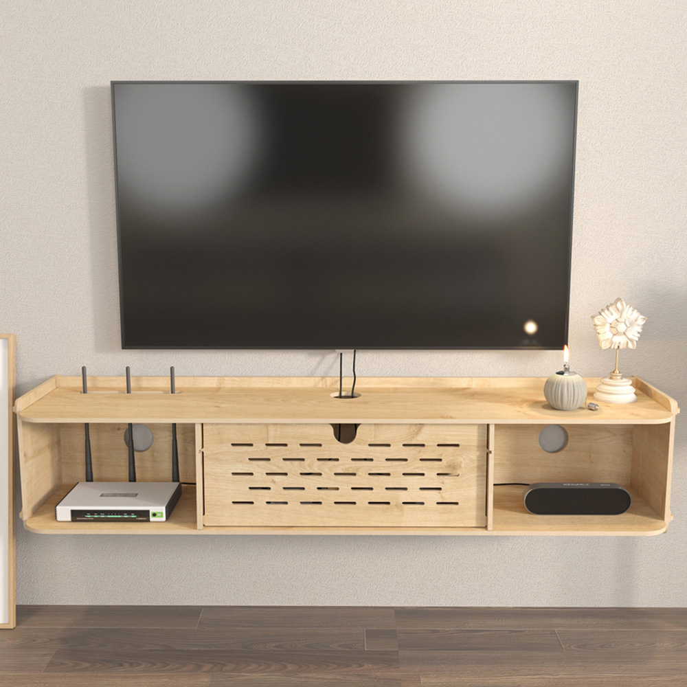 Decorotika Sima Single Door 2 Shelf MDF TV Unit Image 1
