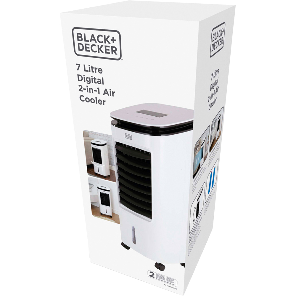 BLACK+DECKER 2 in 1 White Digital Air Cooler 7L Image 2