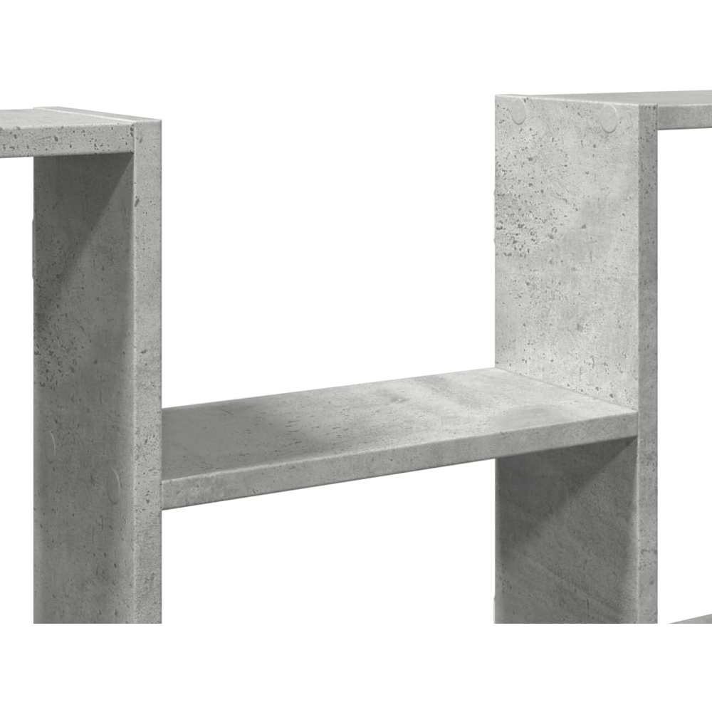 vidaXL 5 Shelf Concrete Grey Wooden Floating Wall Shelf Image 6