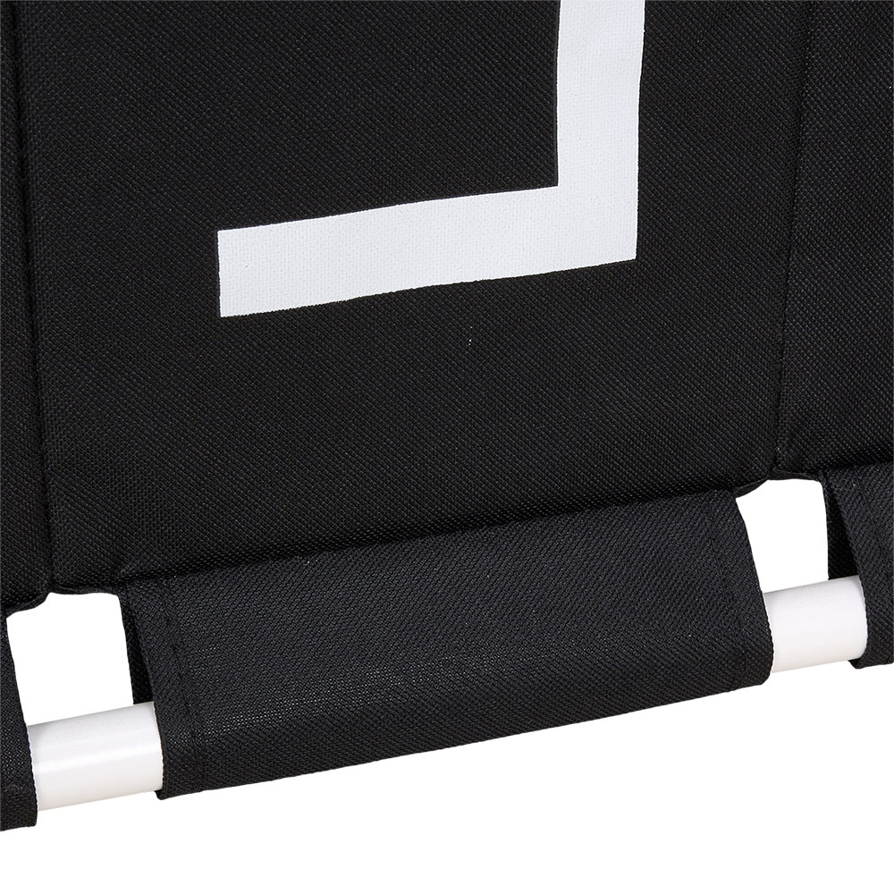Living and Home 3 Compartment Black Laundry Basket with Wheels 110L Image 3