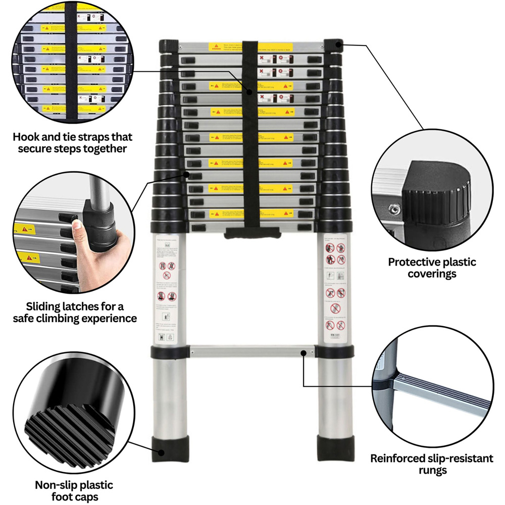 Samuel Alexander Aluminium Multi-Position Foldable Telescopic Loft Ladder 4.7m Image 2