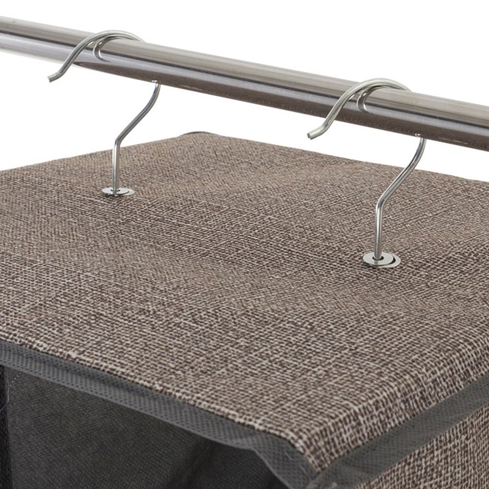 H&O Direct 10 Tier Grey Hanging Shoe Organiser Image 4