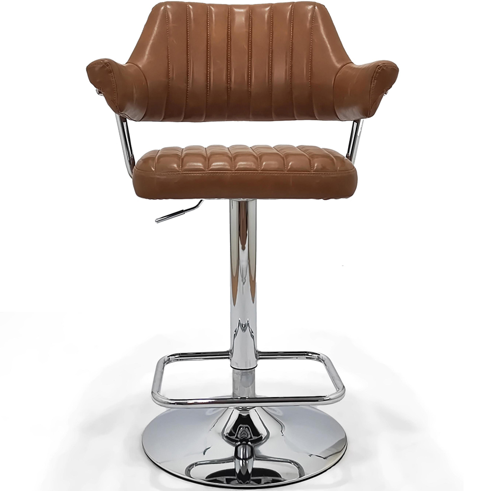 Portland Monza Tan Swivel Bar Stool Image 4