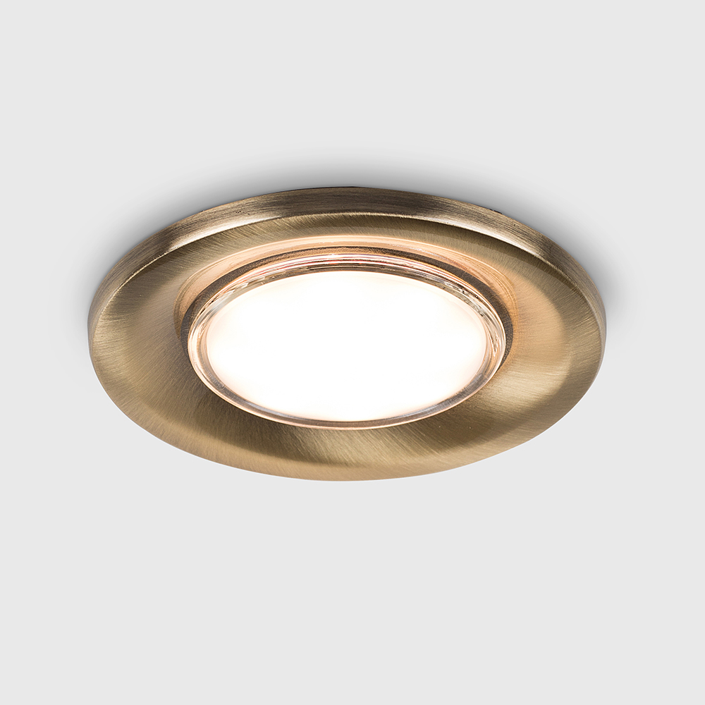 ValueLights Antique Brass Cool White LED Ceiling Downlight 4 Pack Image 2