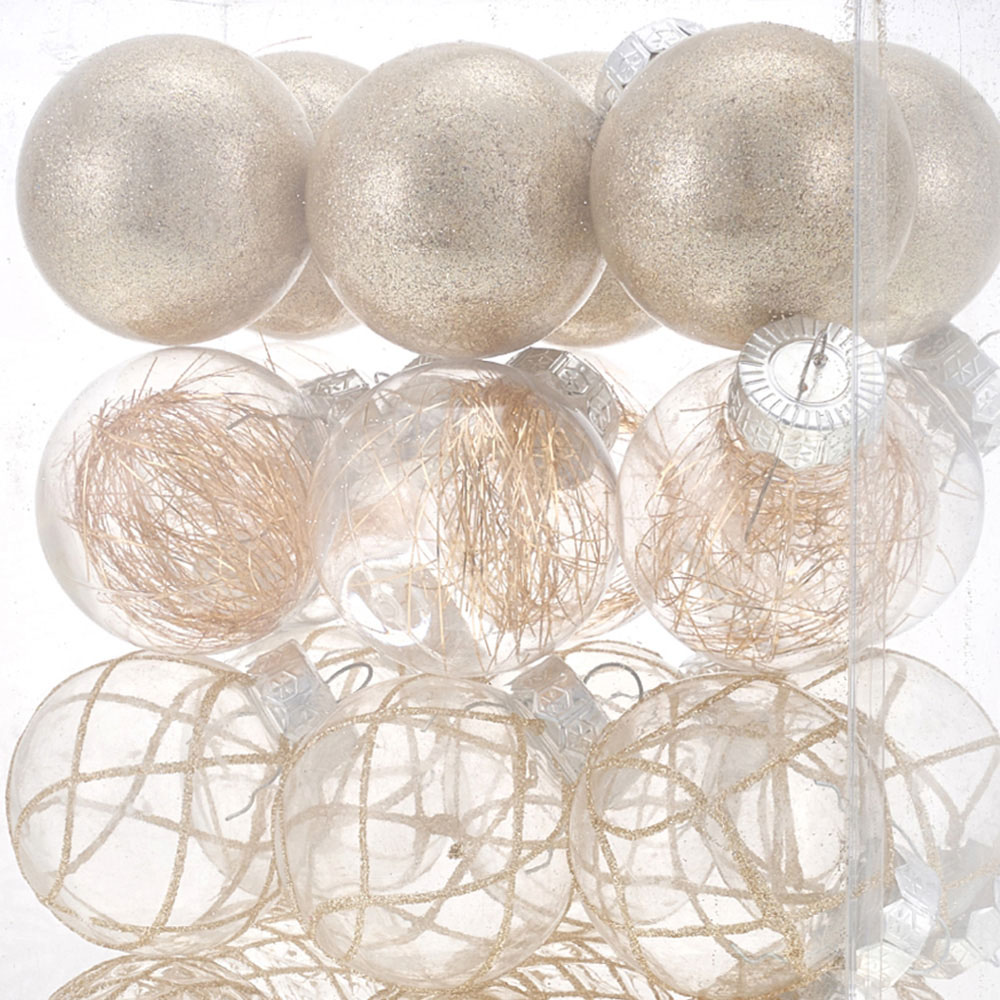 Living and Home Champagne Bauble 30 Pack Image 7