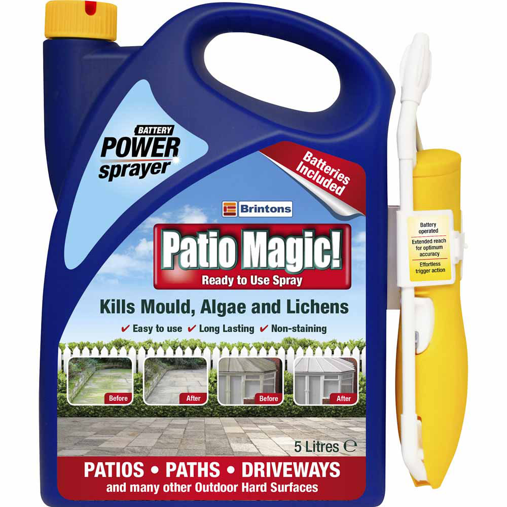 Patio Magic Ready To Use Spray with Battery Powered Sprayer 5L Image