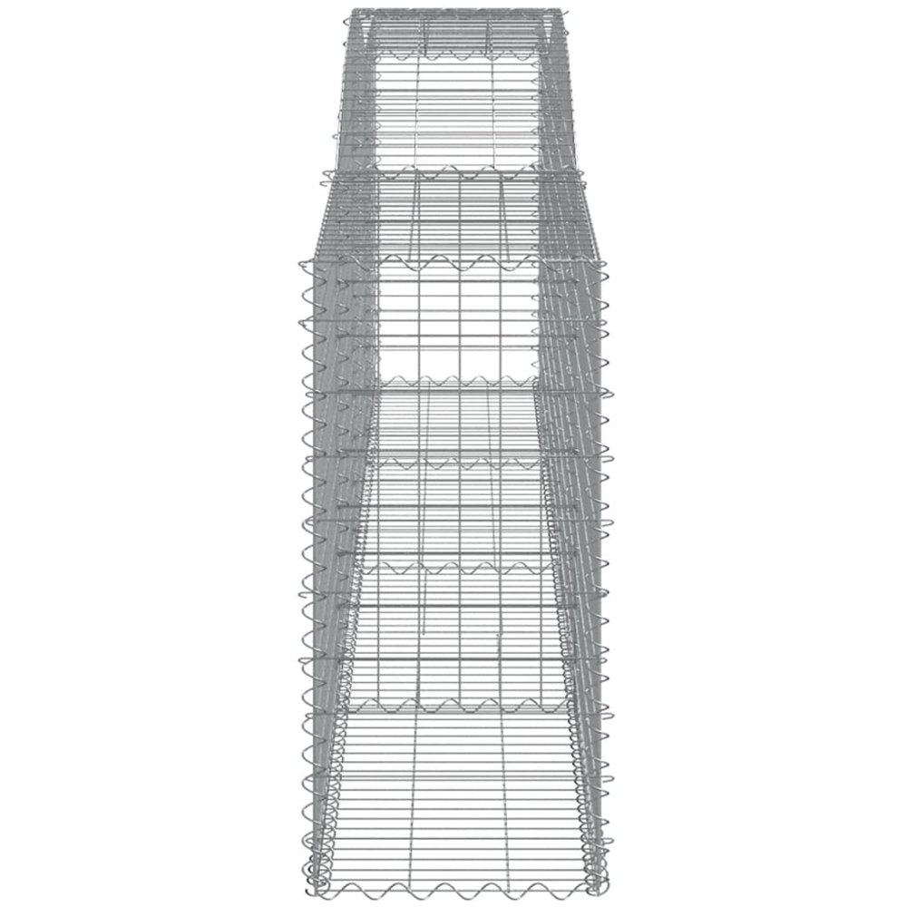 vidaXL Silver Galvanised Iron Arched Gabion Basket 400 x 50 x 100/120cm Image 2