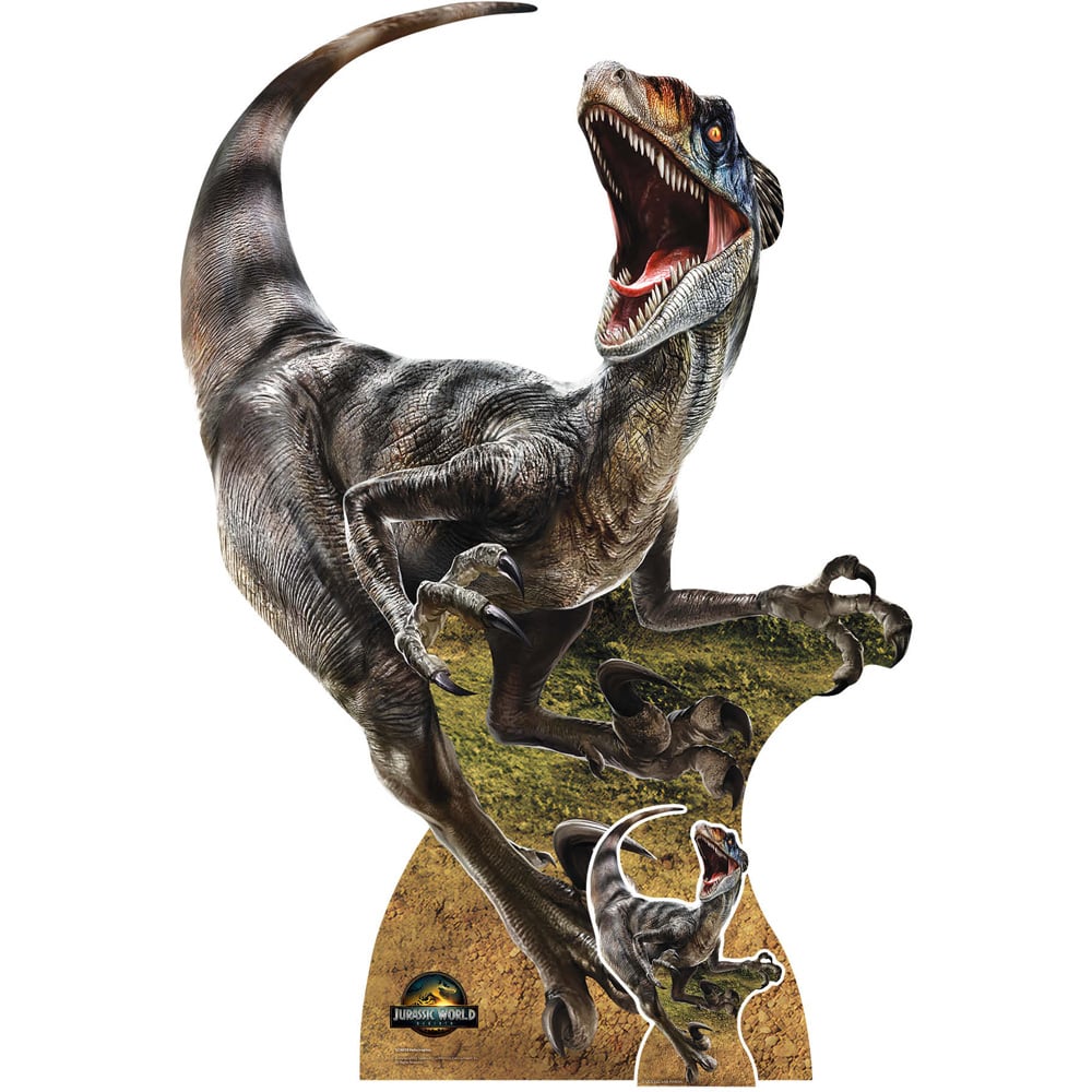 Star Cutouts Jurassic World Rebirth Velociraptor Dinosaur Cardboard Cutout 5ft Image 1