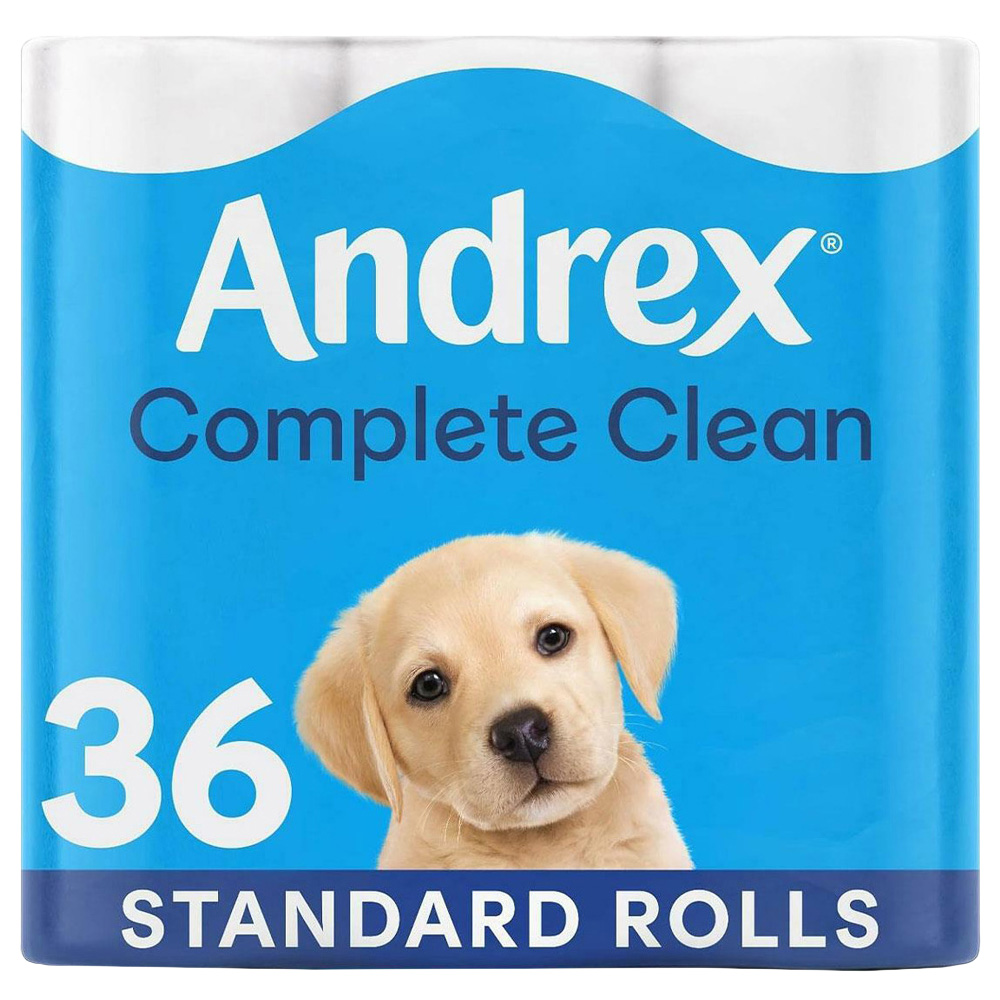 Andrex Classic Clean Fragrance Free Toilet Tissue 36 Rolls 2 Ply Image 1