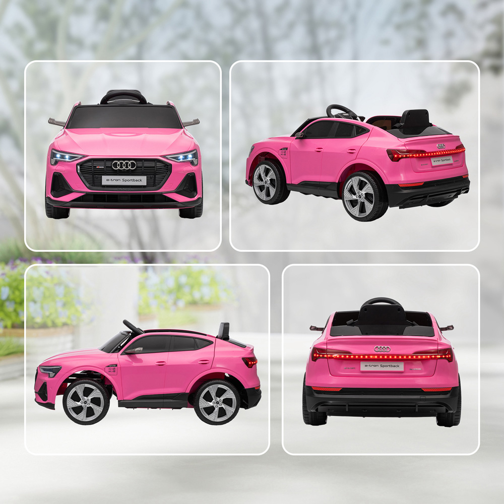 Tommy Toys Audi E-tron Pink Kids Electric Ride On Car 12V Image 3