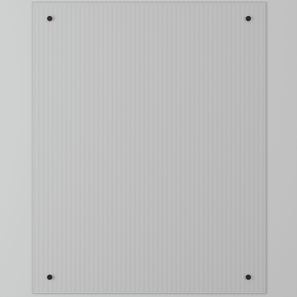 Fluted Clear Glass Kitchen Splashback with Bronze Caps 600 x 750 x 4mm Image 2