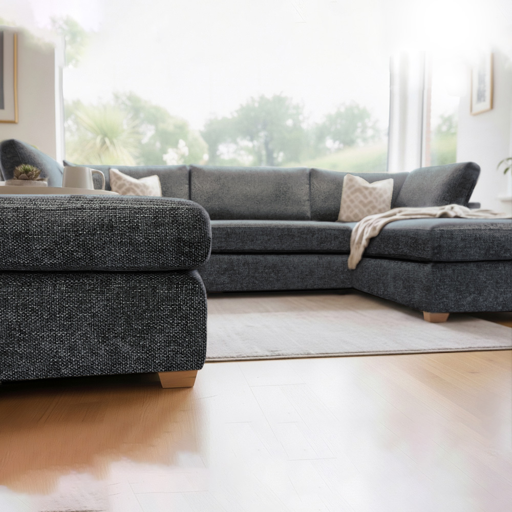 Carina Enzo 5 Seater Navy U-Shape Sofa Image 3