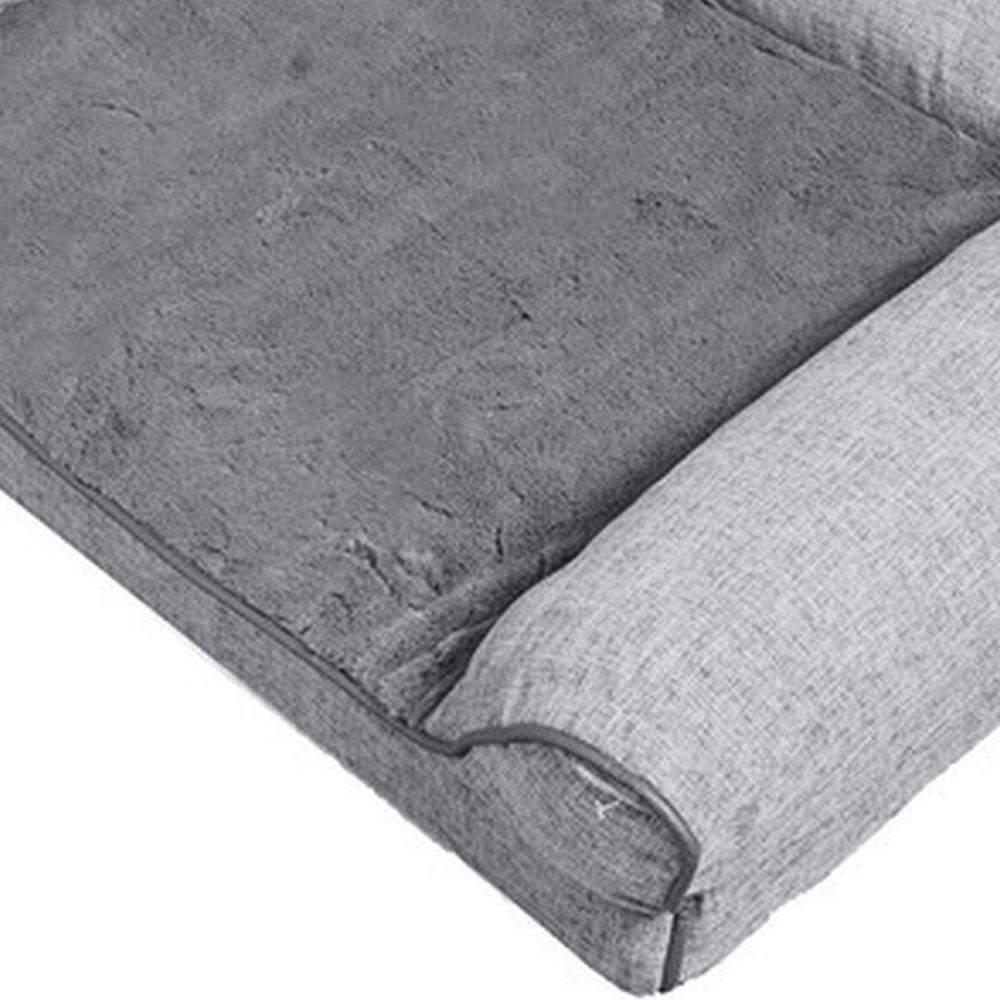 Memory Foam Bolster Bed Grey Image 6