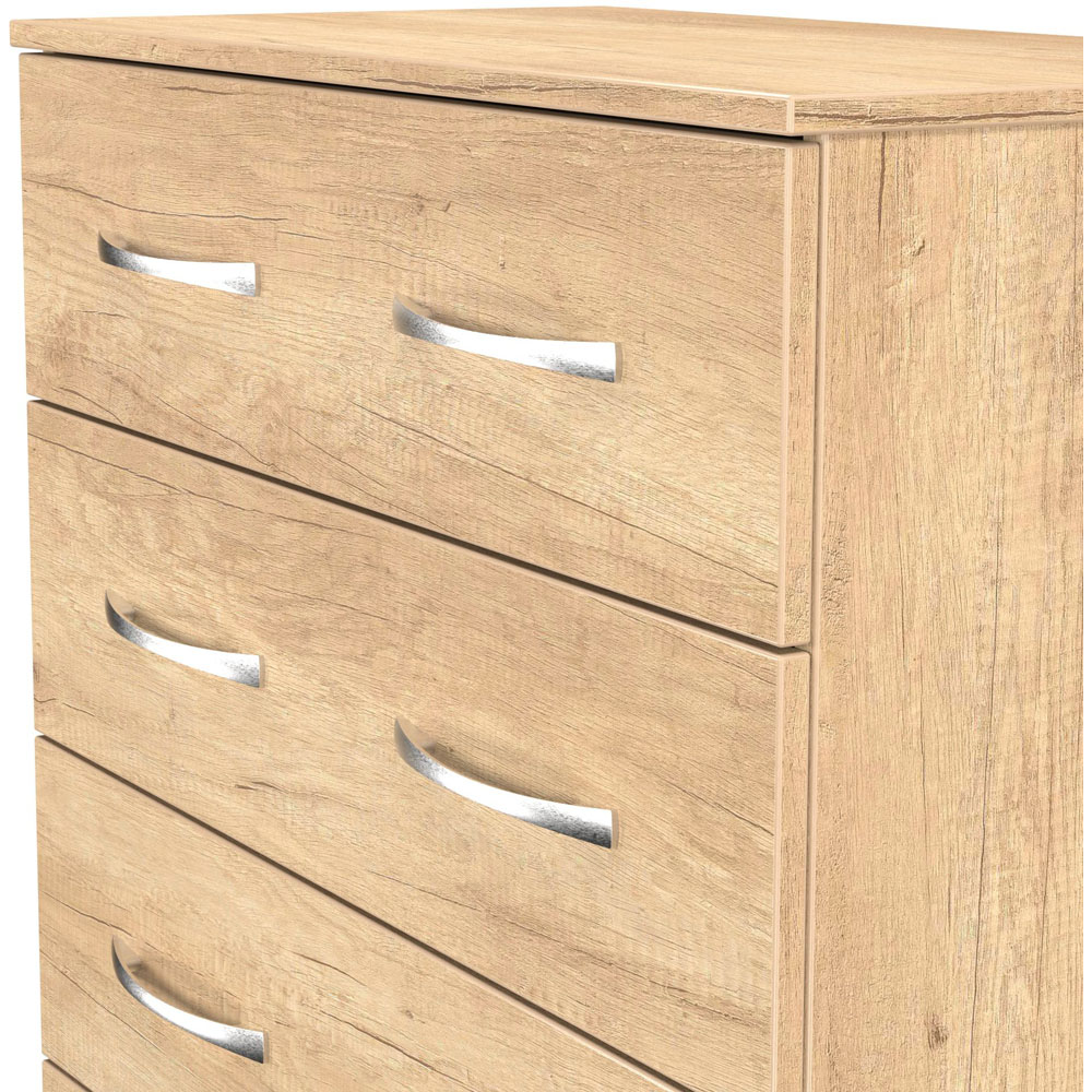 Crowndale Avon 5 Drawer Nebraska Oak Chest of Drawers Ready Assembled Image 5
