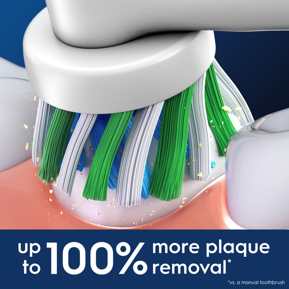 Oral-B Cross Action White X-Filaments Replacement Head 8 Pack Image 4